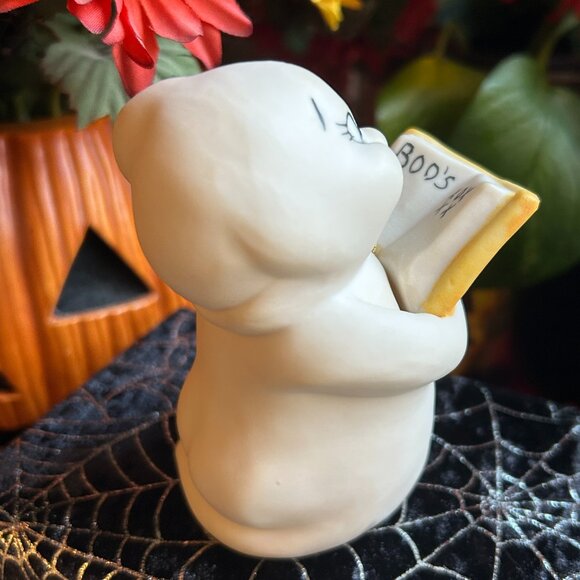 Vintage “How To Trick Or Treat” Ceramic Ghost Figurine - Picture 5 of 9
